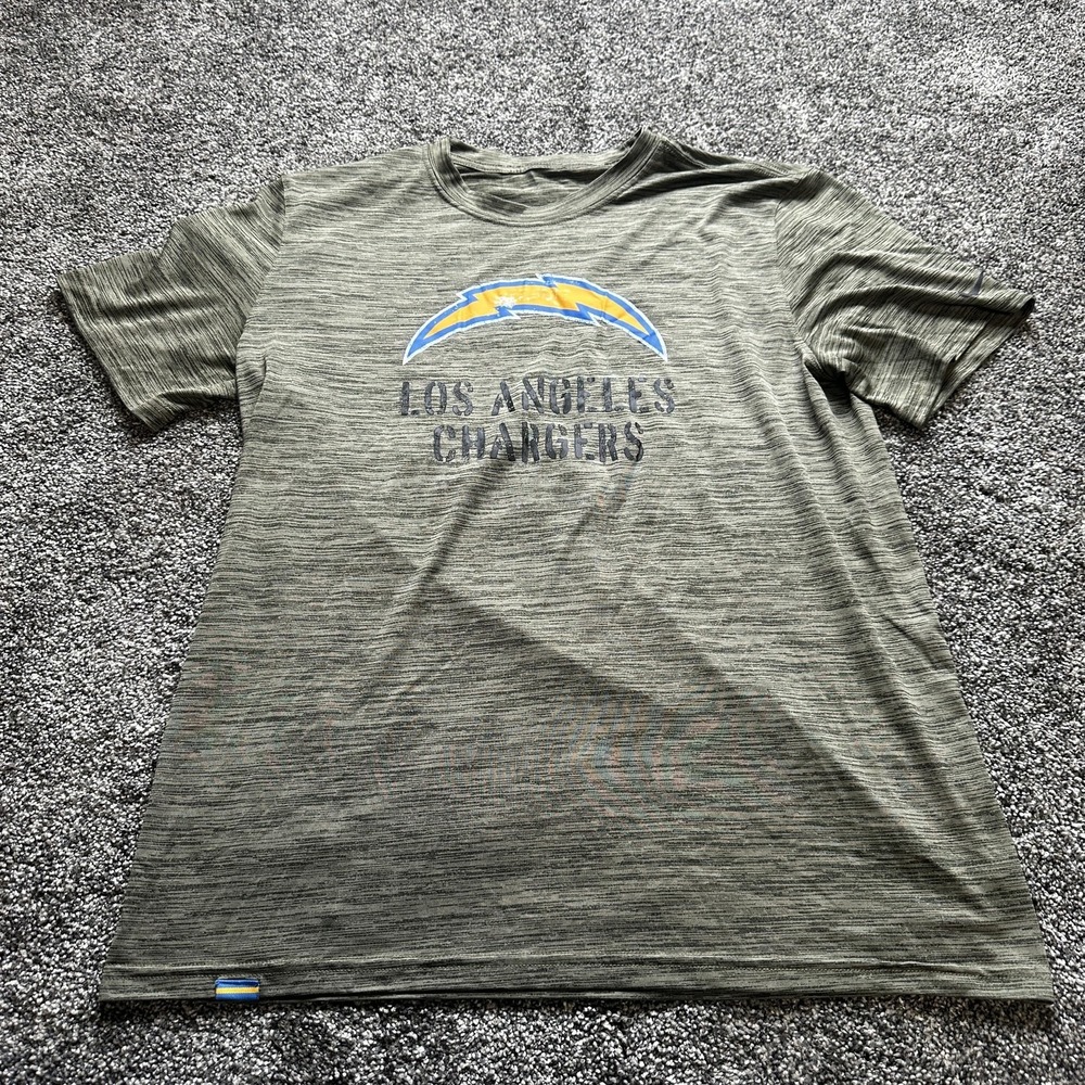 Los Angeles Chargers Nike Shirt Mens L Green Salute‎ to Service NFL Football